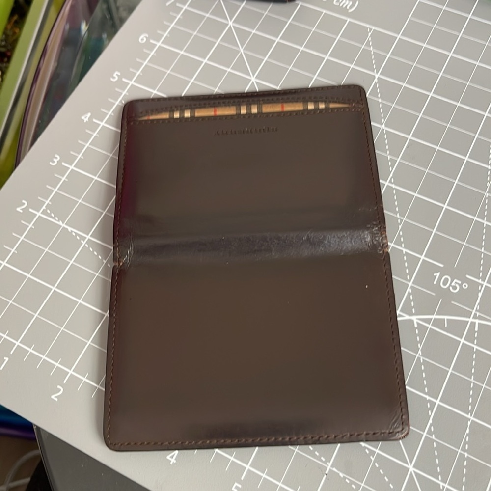 Burberry Authentic Dark Brown & Plaid Business Card/Wallet. MA103 - Picture 8 of 9